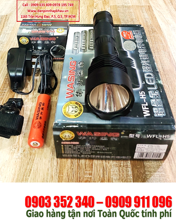 WASING WFL-H5, Đèn pin siêu sáng WASING WFL-H5 bóng CREE LED XML-U2 với 800 Lumens - chiếu xa 280m | hàng có sẳn